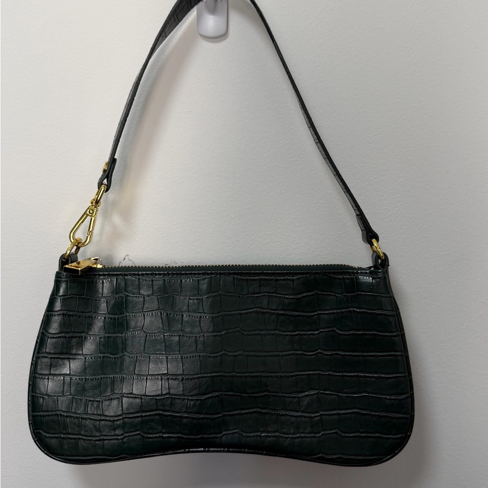 JW PEI Green Croc-Embossed bag